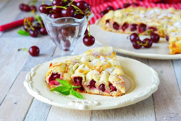 Cherry Puff Pastry Snail Pie
