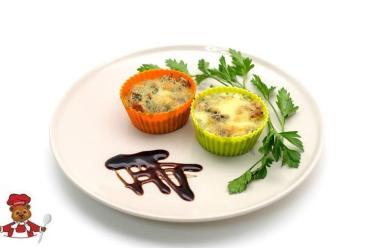 Chicken and Mushroom Julienne in Silicone Molds