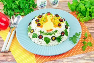 Festive Firebird Chicken and Mushroom Salad