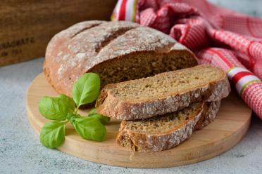 Homemade Rye and Wheat Black Bread with Malt Aroma