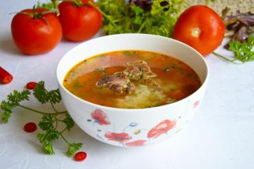 Classic Beef Kharcho Soup with Rice