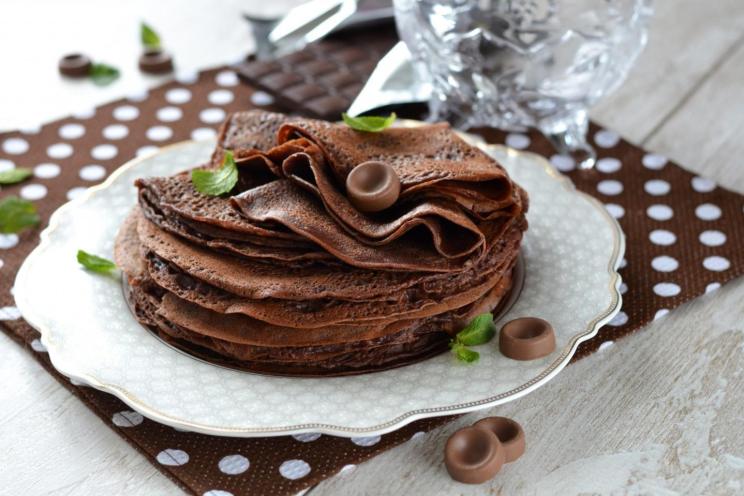 Decadent Chocolate Milk Pancakes