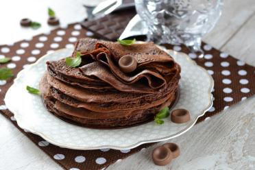 Decadent Chocolate Milk Pancakes