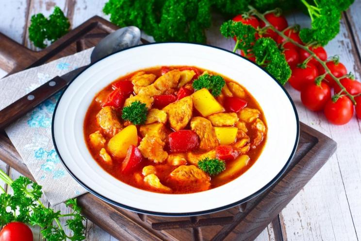 Savory Chicken Goulash with Tomato Gravy Savory Chicken Goulash with Tomato Gravy