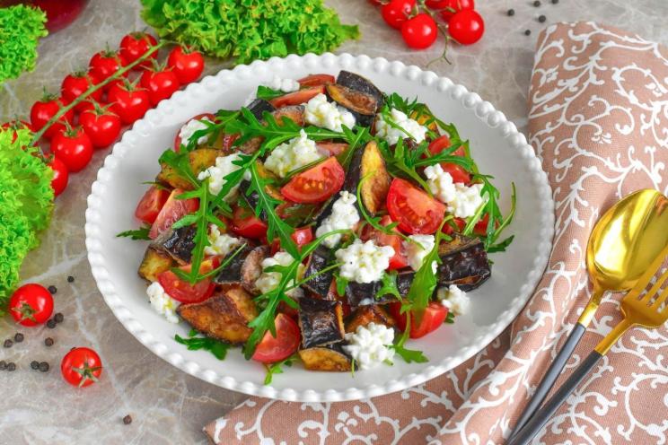 Eggplant and Stracciatella Salad Delight