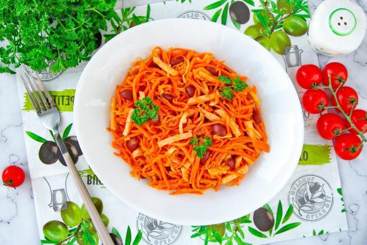 15-Minute Korean Carrot, Ham & Bean Salad