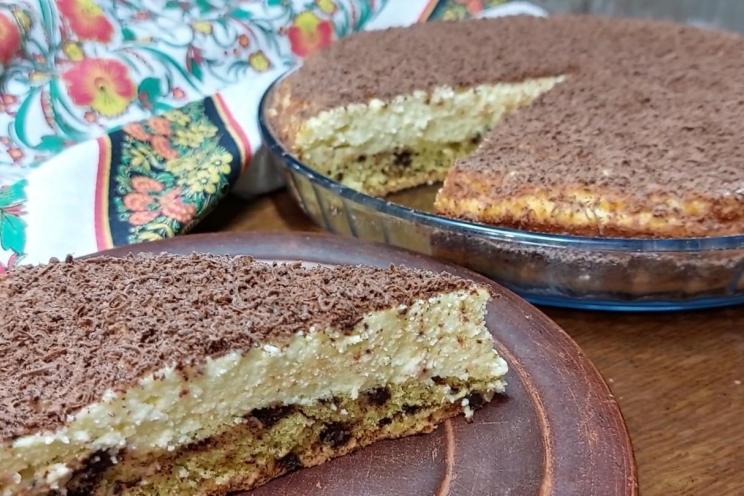 Upside-Down Cottage Cheese and Chocolate Pie