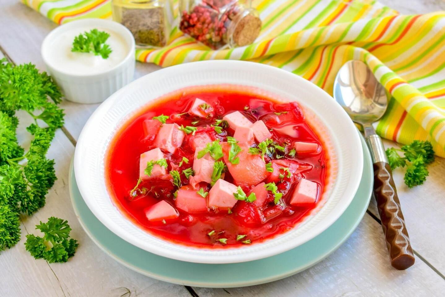 Quick Borscht with Sausage and Beets Quick Borscht with Sausage and Beets