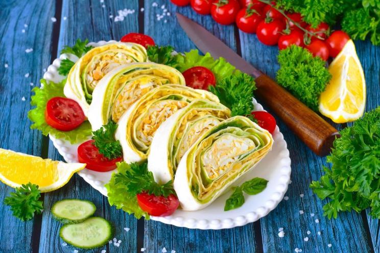 Quick & Delicious Cucumber Cheese Lavash Roll