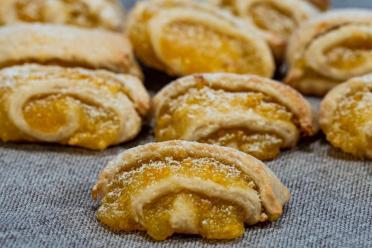 Sour Cream Shortbread Cookies with Orange Filling