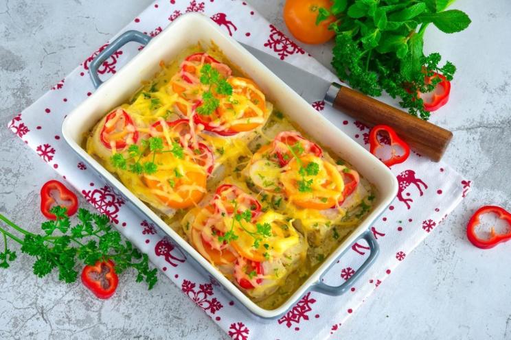 Cheesy Tomato-Baked Fish Fillet