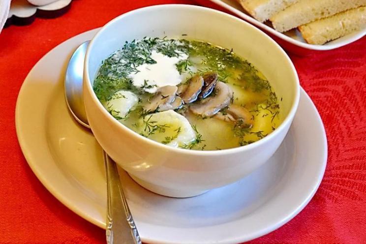 Mushroom Soup in Savory Meat Broth Mushroom Soup in Savory Meat Broth