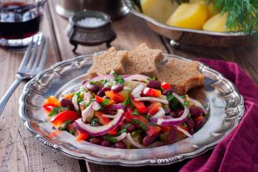 Easy Bean and Pickle Salad