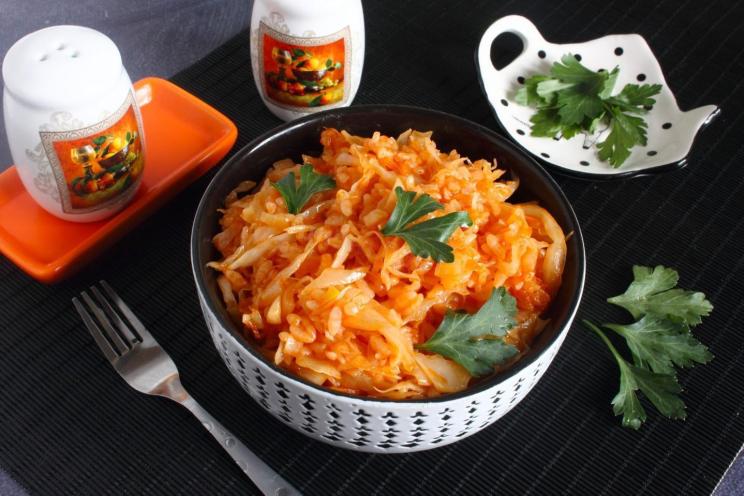Fried Cabbage and Rice Skillet