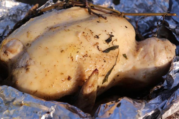Salt-Baked Chicken in a Cauldron