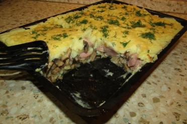 Sausage & Mushroom Potato Casserole