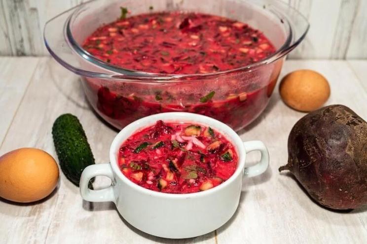 Refreshing Cold Beetroot Soup with Kefir