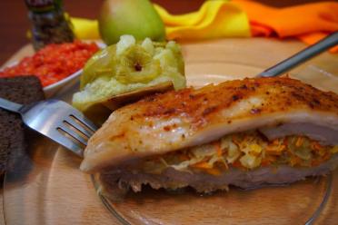 Oven-Baked Pork Belly with Sauerkraut and Apples