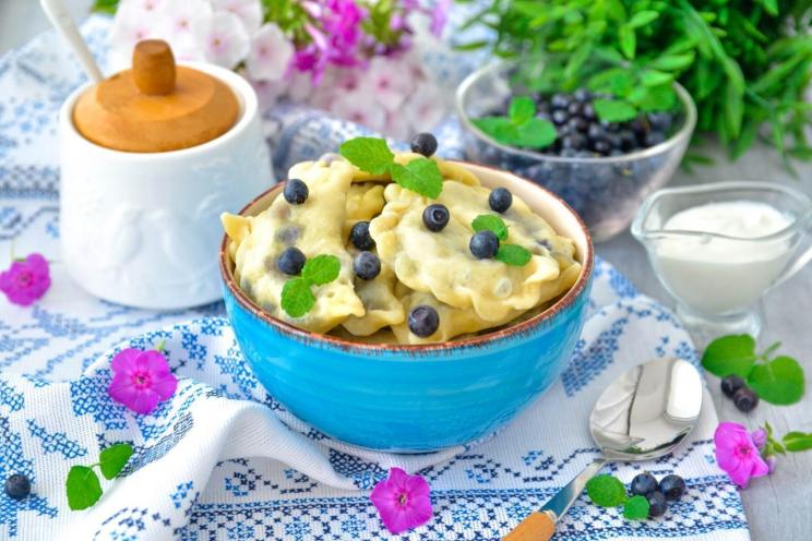 Blueberry Kefir Dumplings