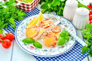 Baked Pollock Fillet with Cheese