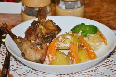 Roasted Rabbit with Vegetables