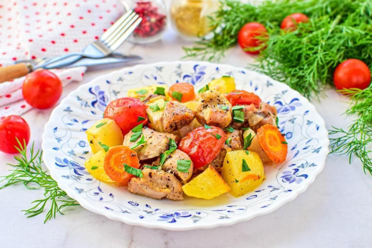 One-Pan Oven-Roasted Meat and Potatoes One-Pan Oven-Roasted Meat and Potatoes