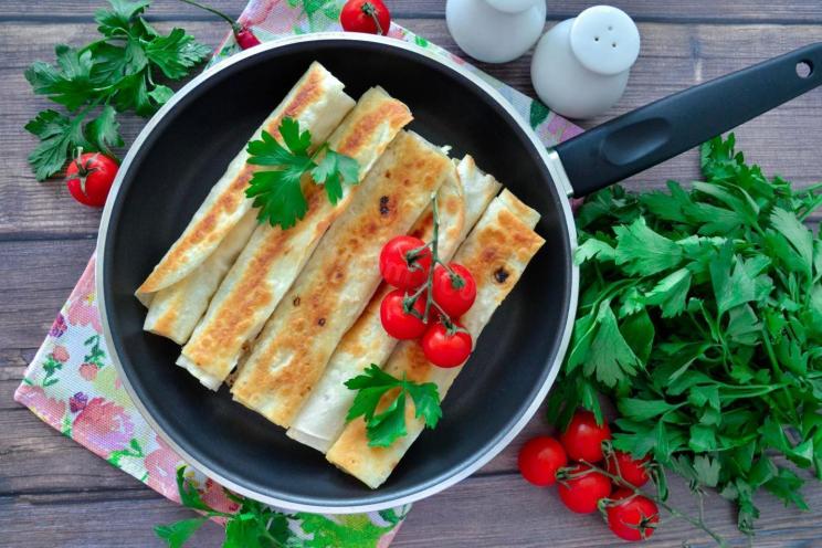 Quick Lavash Rolls with Sausage, Cheese, and Egg