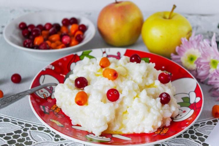 Baked Rice Porridge with Milk