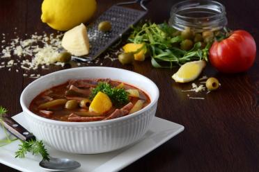 Hearty Pearl Barley Solyanka Soup