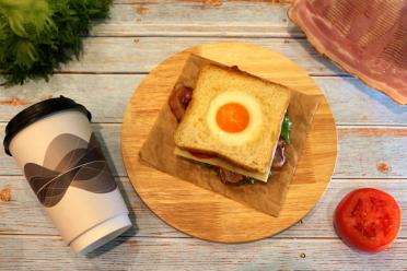 Breakfast Veggie, Bacon & Egg Toast