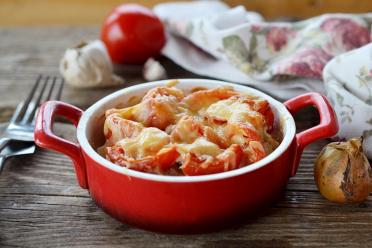 Cheesy Baked Pork with Tomatoes