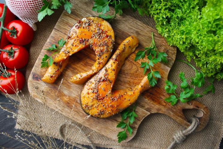 Homemade Hot Smoked Red Fish Steak