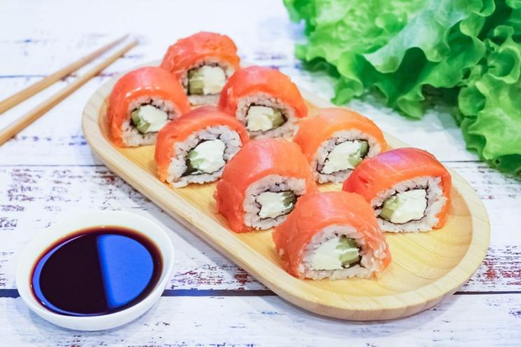 Red Fish & Cucumber Rolls