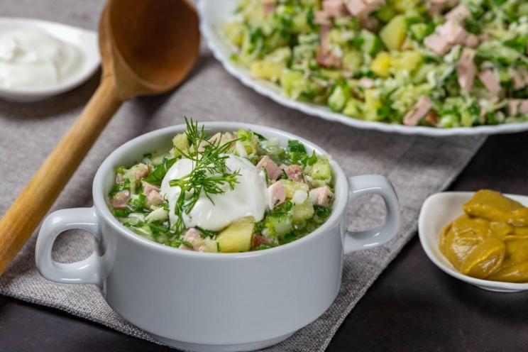 Easy Okroshka: Sausage & Veggies on Homemade Kvass