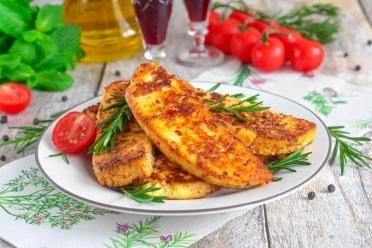 Garlic Fried Cheese Snack