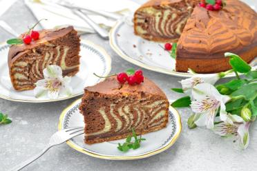 Classic Soviet Zebra Cake: A Striped Delight