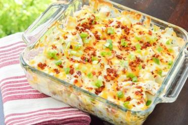 Layered Baked Potato and Meat Casserole