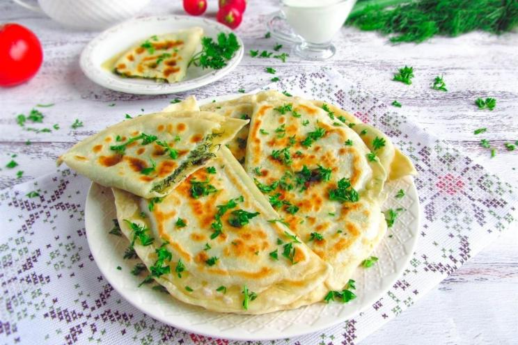 Cheesy Herb-Stuffed Flatbreads