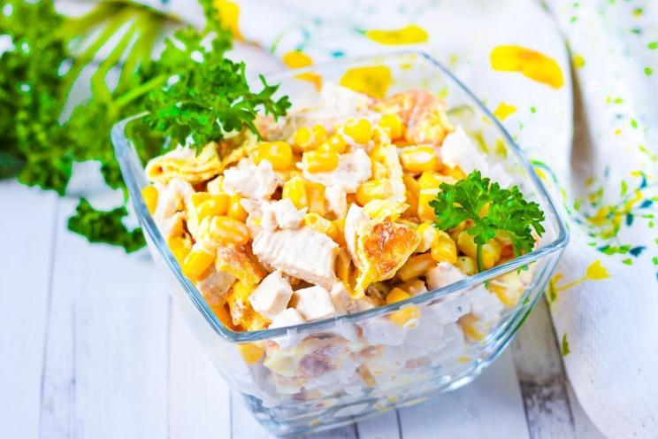 Chicken & Egg Pancake Salad