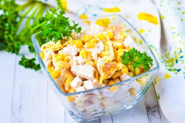 Chicken & Egg Pancake Salad