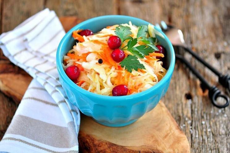 Quick Marinated Cabbage in Hot Brine and Oil