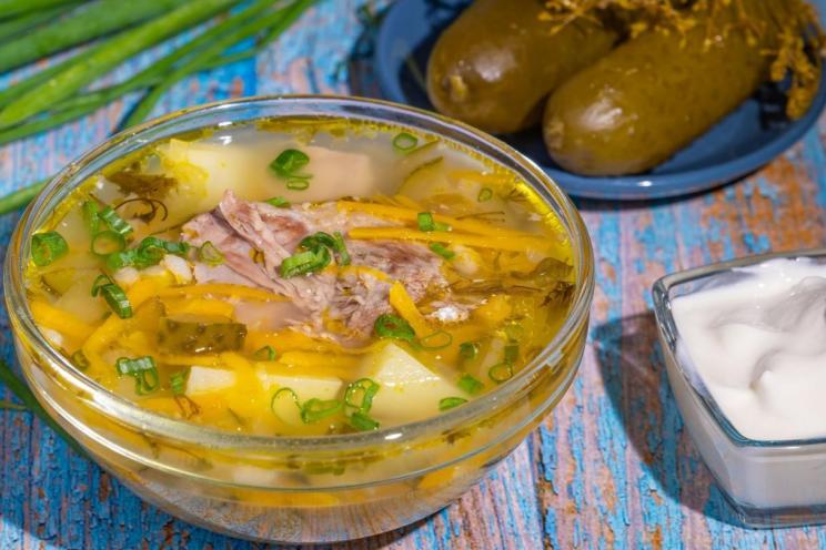 Beef and Barley Rassolnik with Pickles Recipe