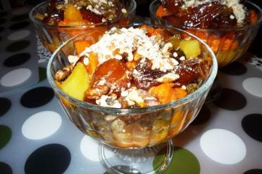 Pan-Fried Pumpkin Dessert with Raisins and Dried Fruits