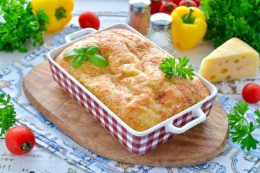 Cheese Jellied Pie with Kefir