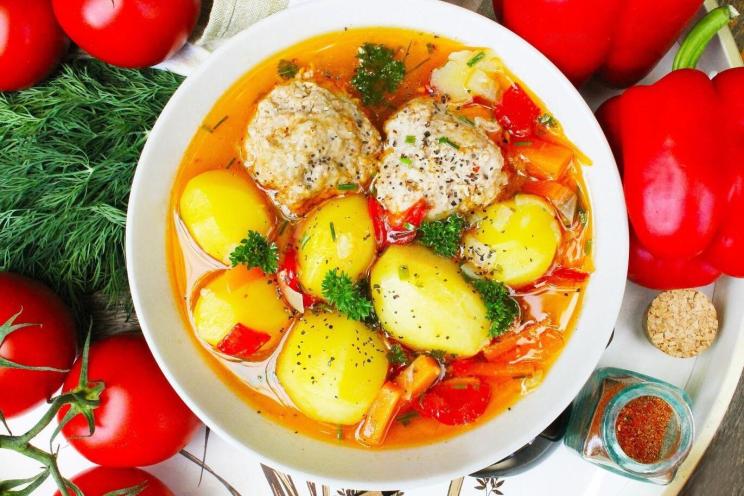 Campfire Meatball and Potato Stew