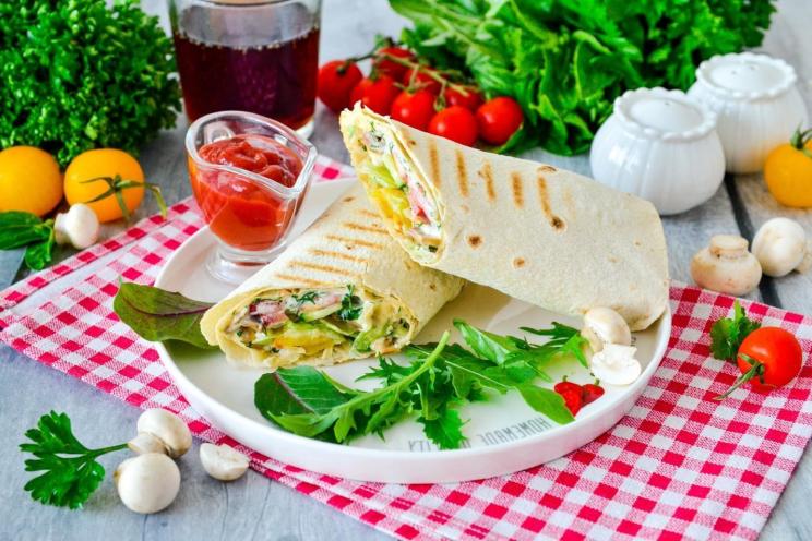 Vegetarian Shawarma with Mushrooms Vegetarian Shawarma with Mushrooms