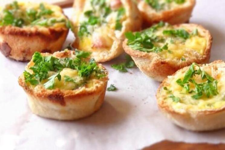 Sausage & Cheese Toast Baskets