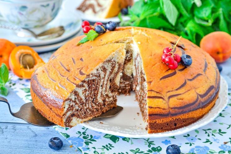 Striped Kefir Pie: Easy and Festive