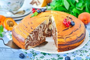 Striped Kefir Pie: Easy and Festive