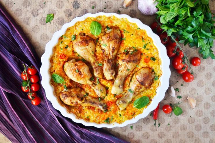 Oven-Baked Chicken Legs with Rice for a Hearty Family Meal